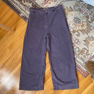 Free people purple wide leg jeans!